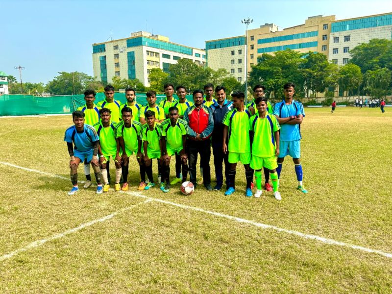 University Football team participating in Inter-University East zone Football tournament 2024 at Kolkata